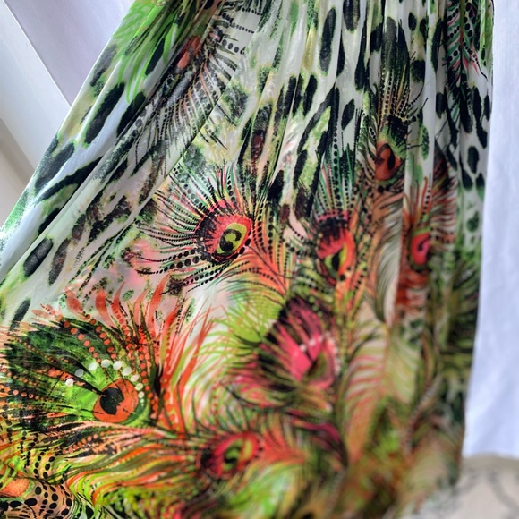 Sini Juniors Size XL (10/12) Peacock Pattern Tube Dress - Picture 3 of 5